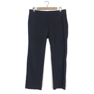 Theory Women’s Hartsdale Navy Blue Linen Viscose Blend Ankle Pant size 8